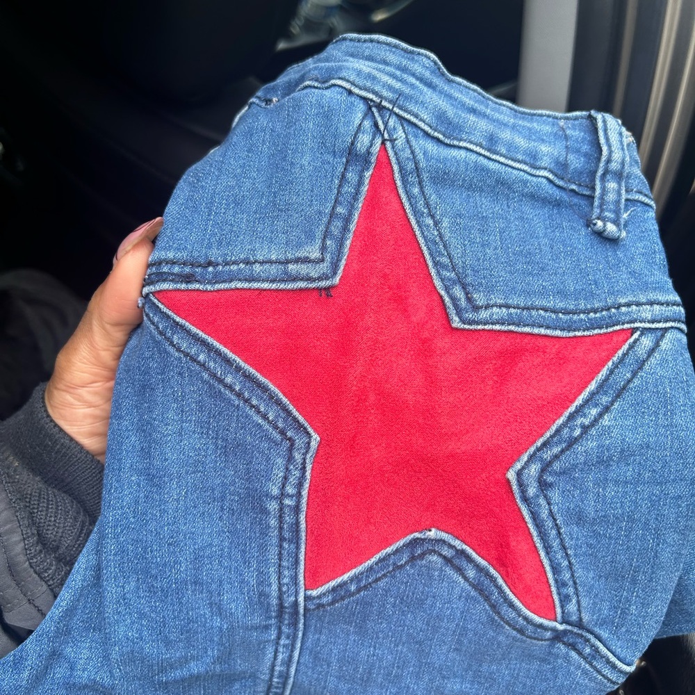 Saints & Hearts Stars Inset Flare Denim Jeans